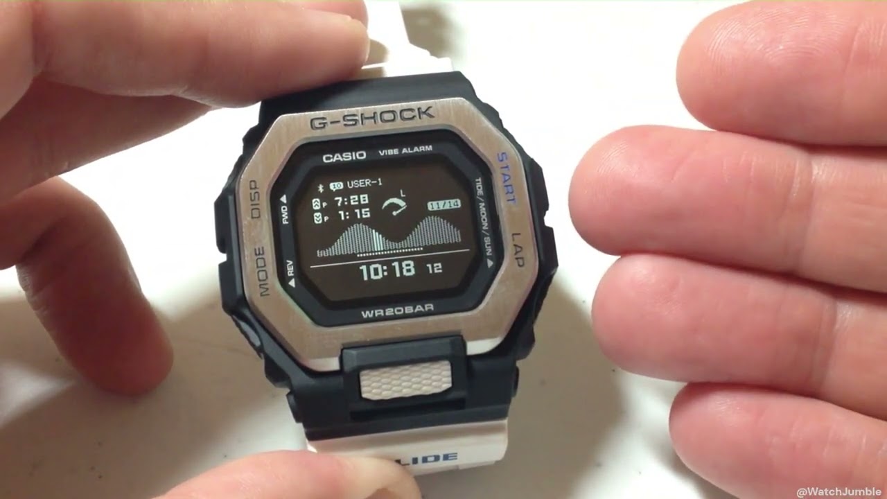 Casio G-Shock (GBX100) | View Sun, Moon and Tide Data - YouTube