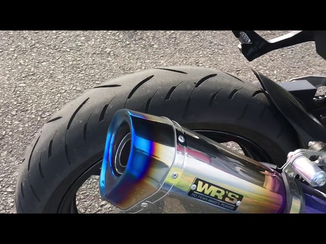 NINJA400サウンド】WR'S SS-OVAL スリップオンマフラー - YouTube