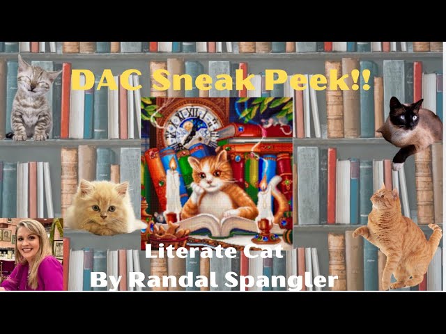 A Diamond Art Club Sneak Peek! Literate Cat By Randal Spangler