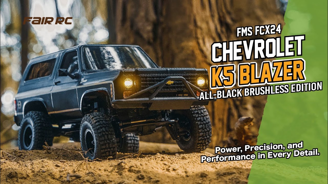 FMS FCX24 K5 Blazer Brushless RTR – All Black. All Attitude. - YouTube