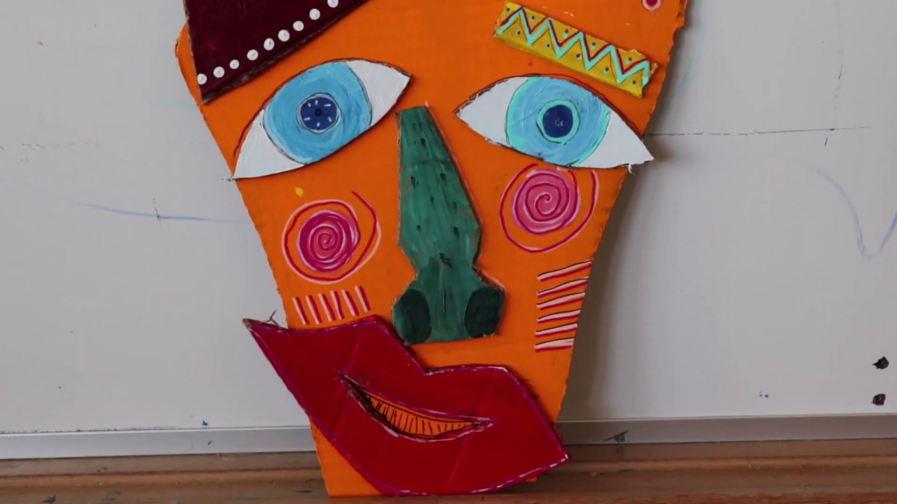 Art is here! Today let's make: Cardboard Mask Creations - YouTube