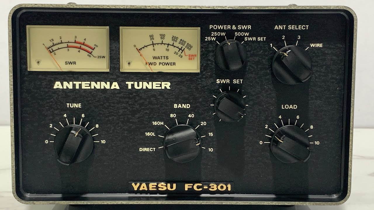 Yaesu FC-301 HF Antenna Tuner 500W - YouTube