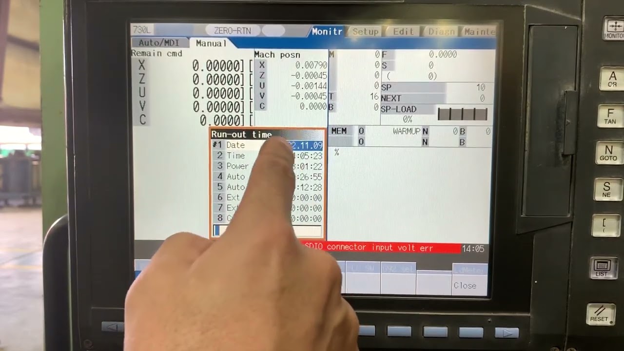 Mazak PT20. M730L CNC: How to update date and time - YouTube