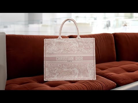 CHRISTIAN DIOR ブックトート バッグ ラージ トワル ドゥ ジュイ エン
