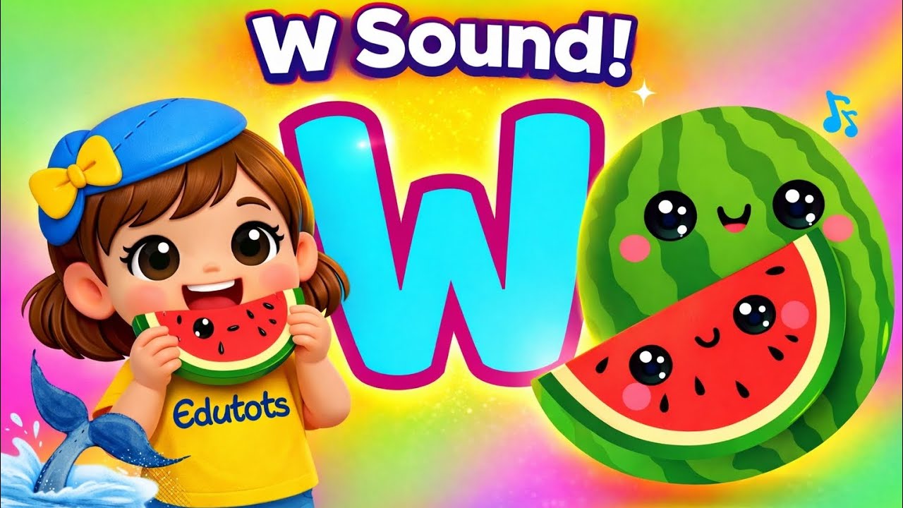W Sound Phonics Song for Kids | Letter W Words | ABC Alphabet