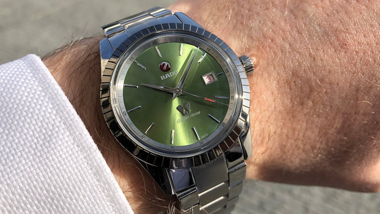 RADO Golden Horse automatic green - YouTube