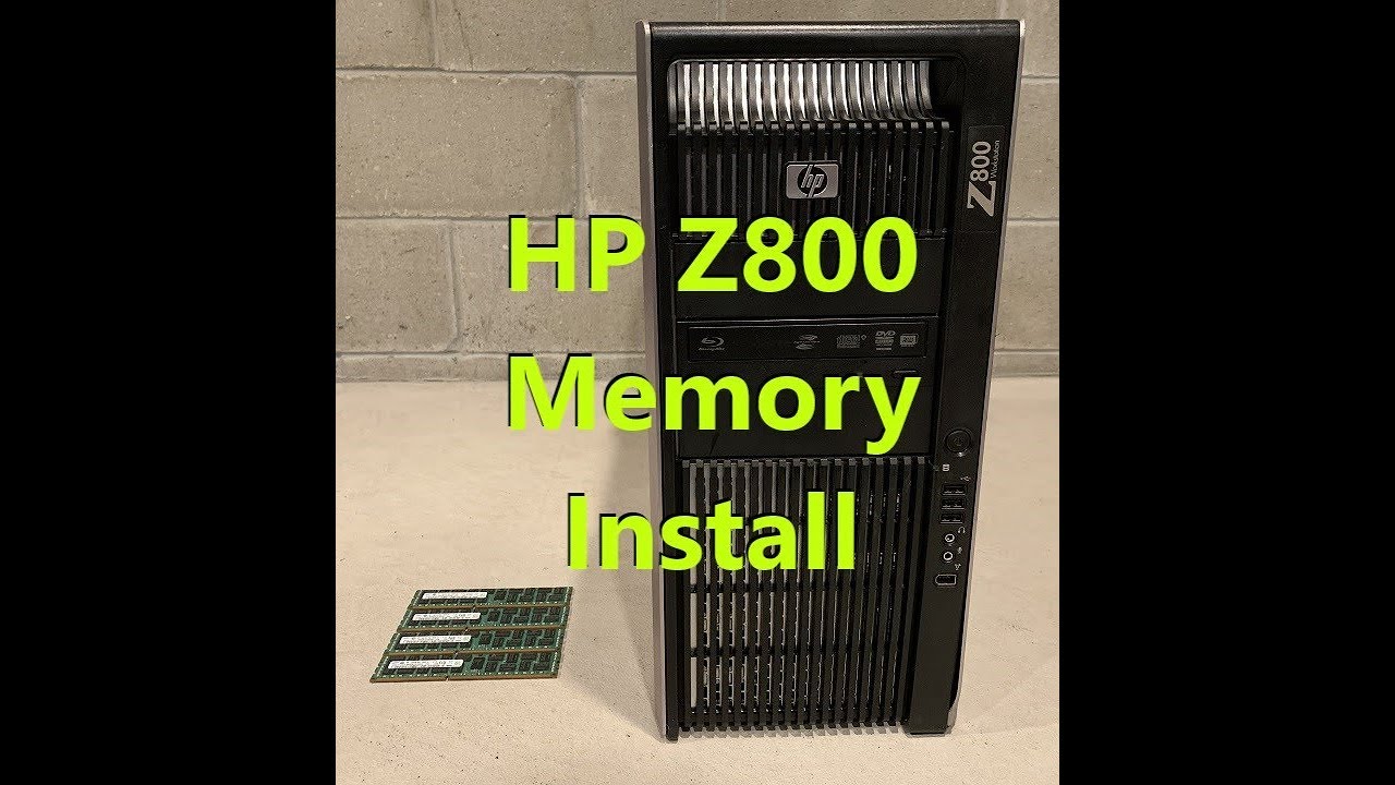 HP Z800 32GB Memory/Ram Install (4 x 8GB) - YouTube