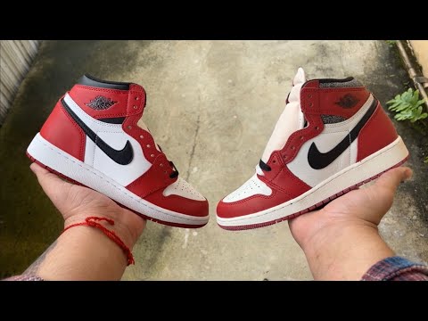 Jordan 1 Retro High OG GS Chicago “Lost and Found” 2022 Comparison