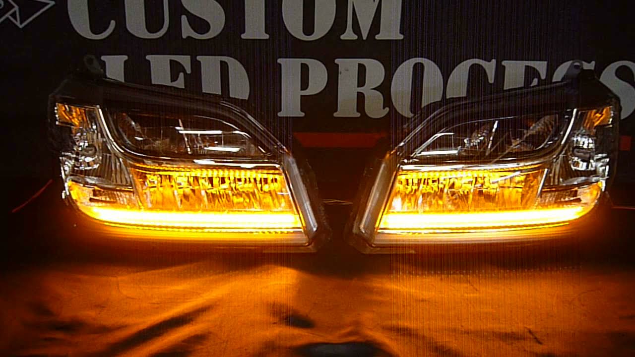 S.F.T ハイゼット アクリル シーケンシャルウインカー ヘッドライト