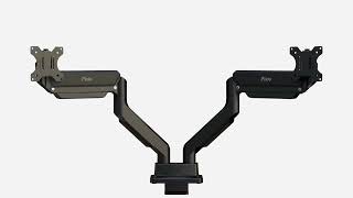 PS2SD デュアルモニターアーム / ブラック | Pixio