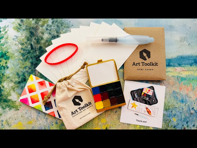 Art Toolkit Gold Holiday Watercolor Travel Kit - YouTube