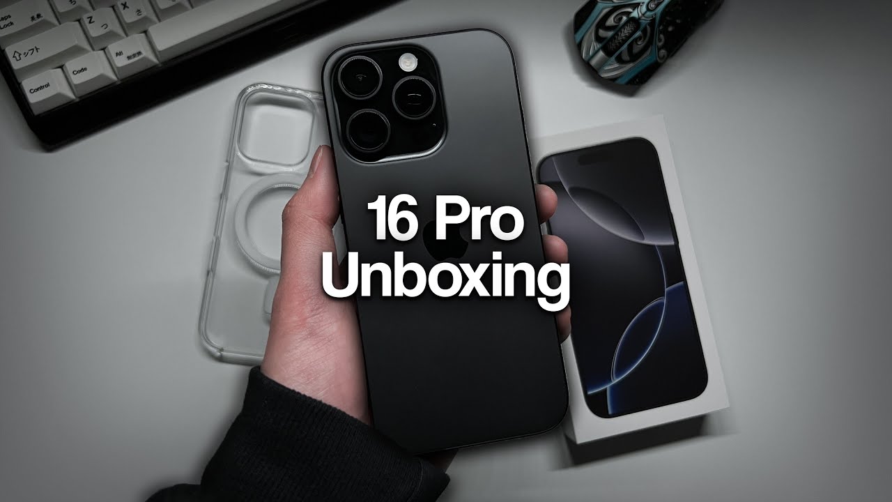 iPhone 16 Pro Black Titanium Unboxing + Accessories - YouTube