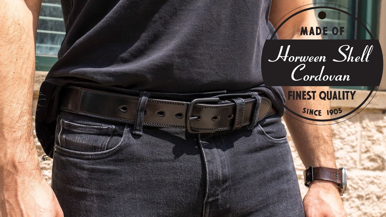 BLACKED OUT Shell Cordovan Belt - YouTube
