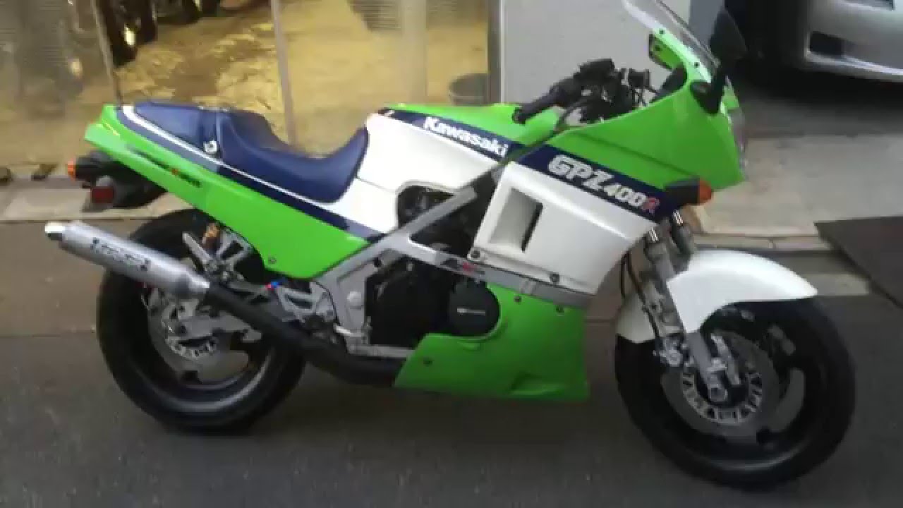 GPZ400R ライムグリーン KERKER - YouTube