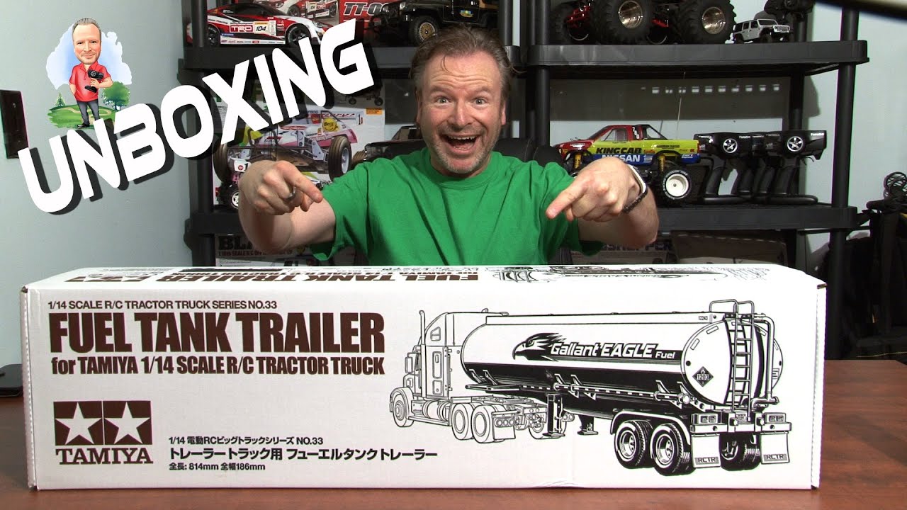 REVISED - Unboxing the 1:14 scale Tamiya Fuel Tank Trailer - YouTube