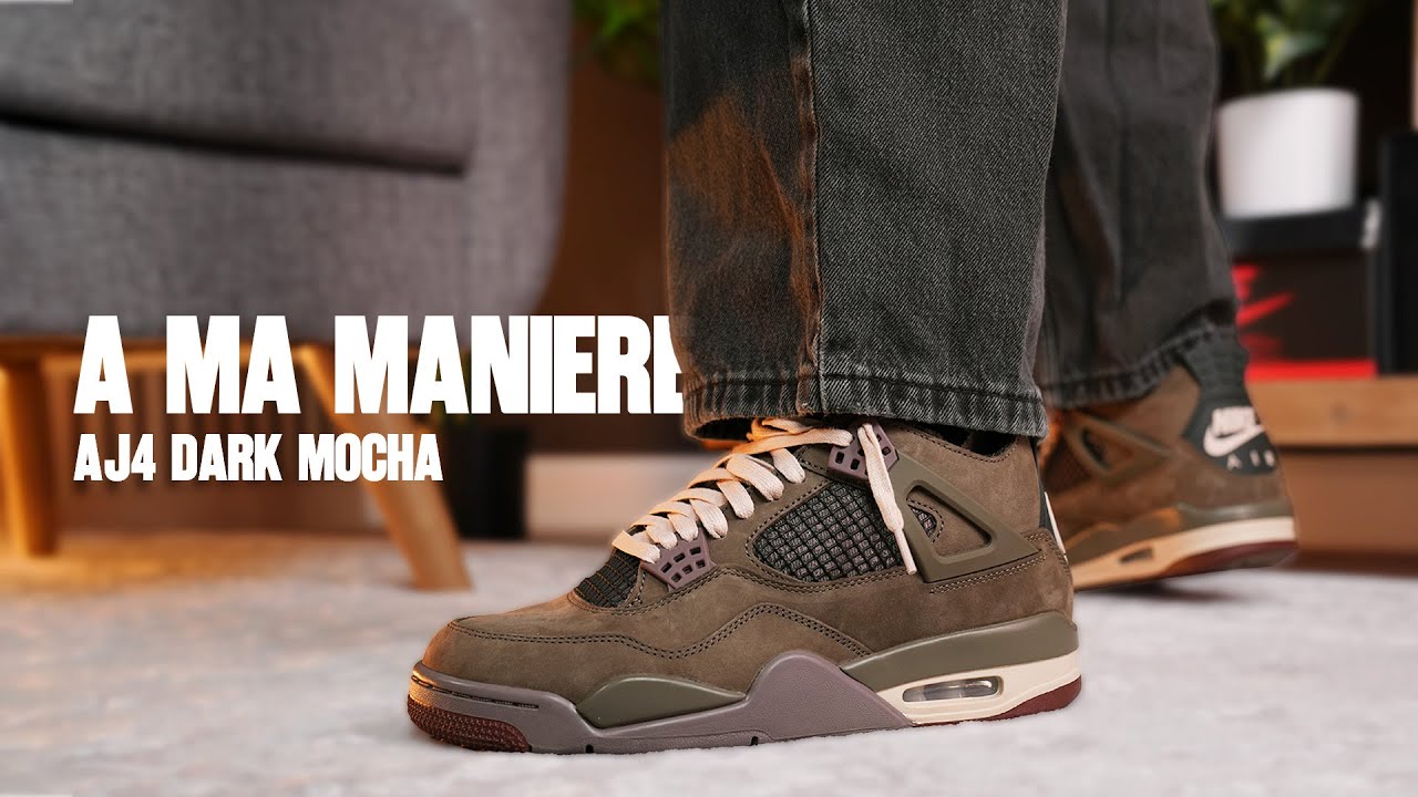A Ma Maniere Air Jordan 4 Dark Mocha Review & On Feet - YouTube