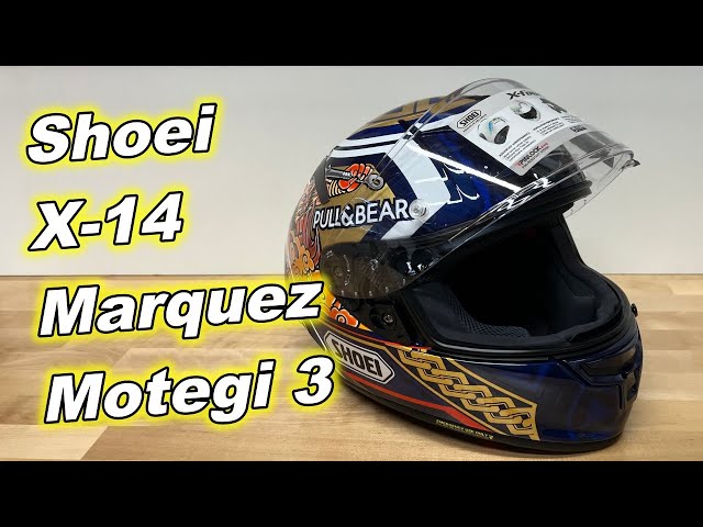 Shoei X-Fourteen (X-14) Marquez Motegi 3 Unboxing - YouTube