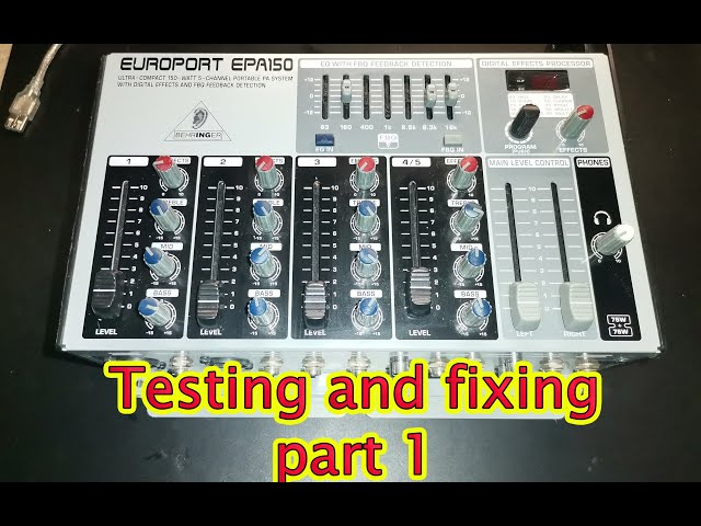 Behringer EuroPort EPA150 Portable PA System testing and fixing