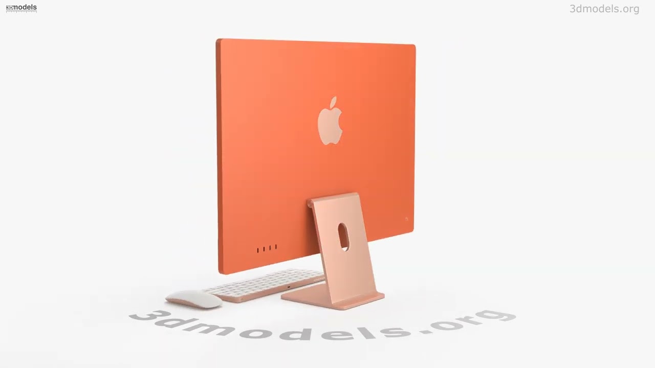 Apple iMac 24 inch 2024 Orange 3D model by 3DModels.org - YouTube