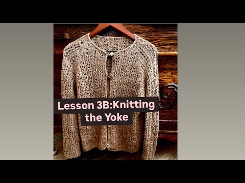 Raglan Lace Alpaca Sweater Lesson 3B: Knitting the Yoke - YouTube