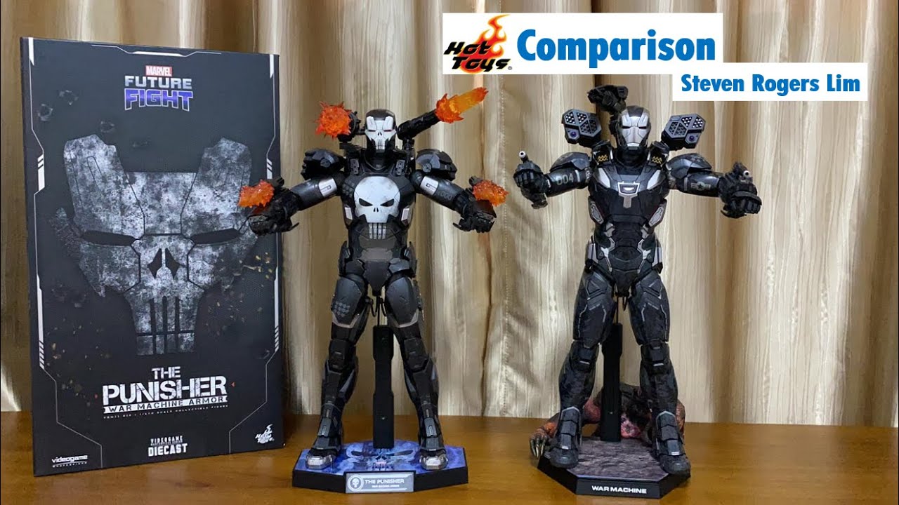 Hot Toys Comparison The Punisher War Machine Armor VGM33D28 - YouTube