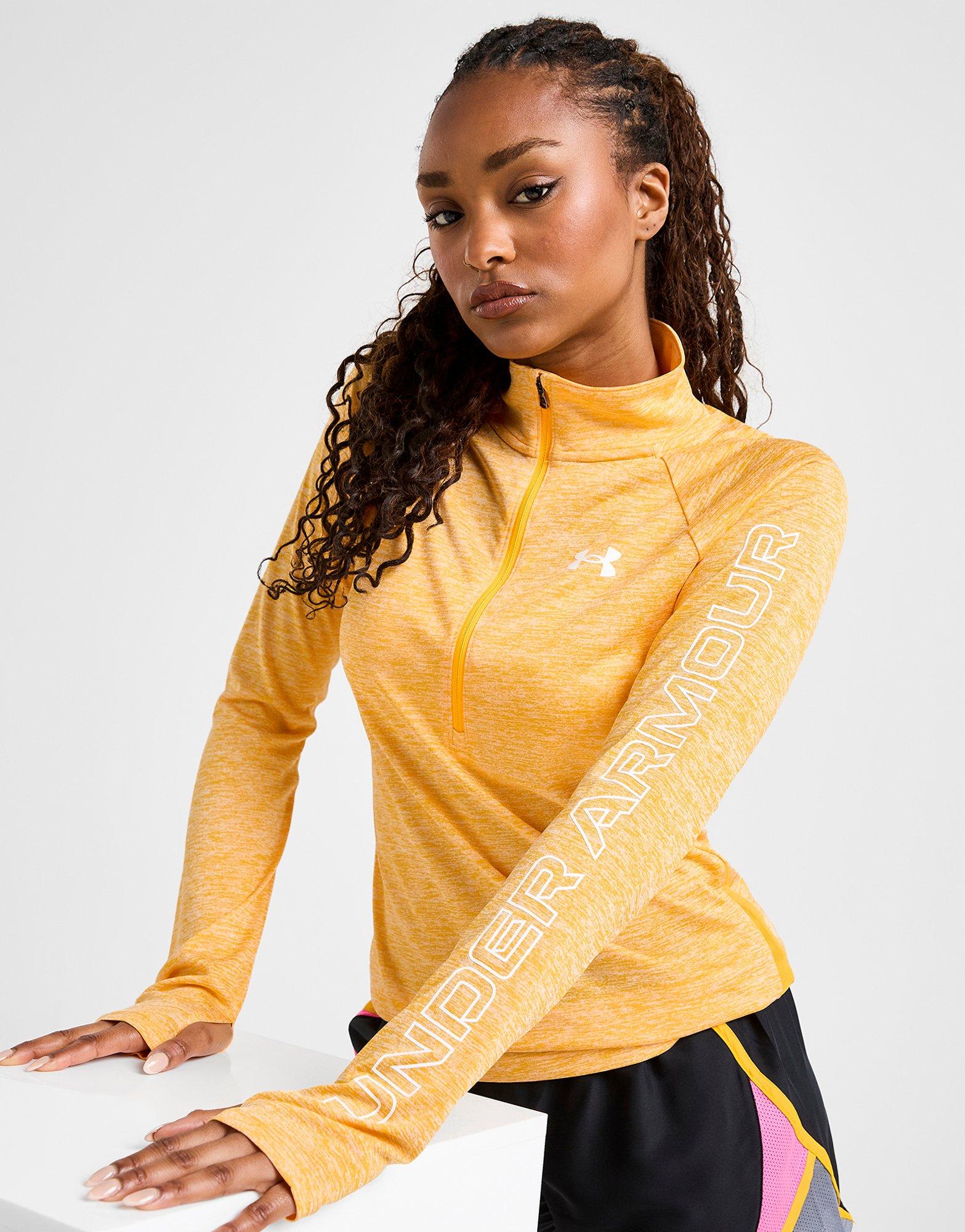 Orange Under Armour Tech Vent 1/4 Zip Top - JD Sports Global