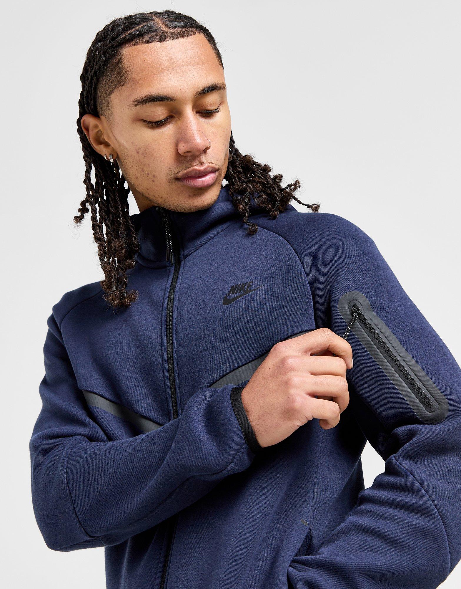 Blue Nike Tech Fleece Full Zip Hoodie - JD Sports Global