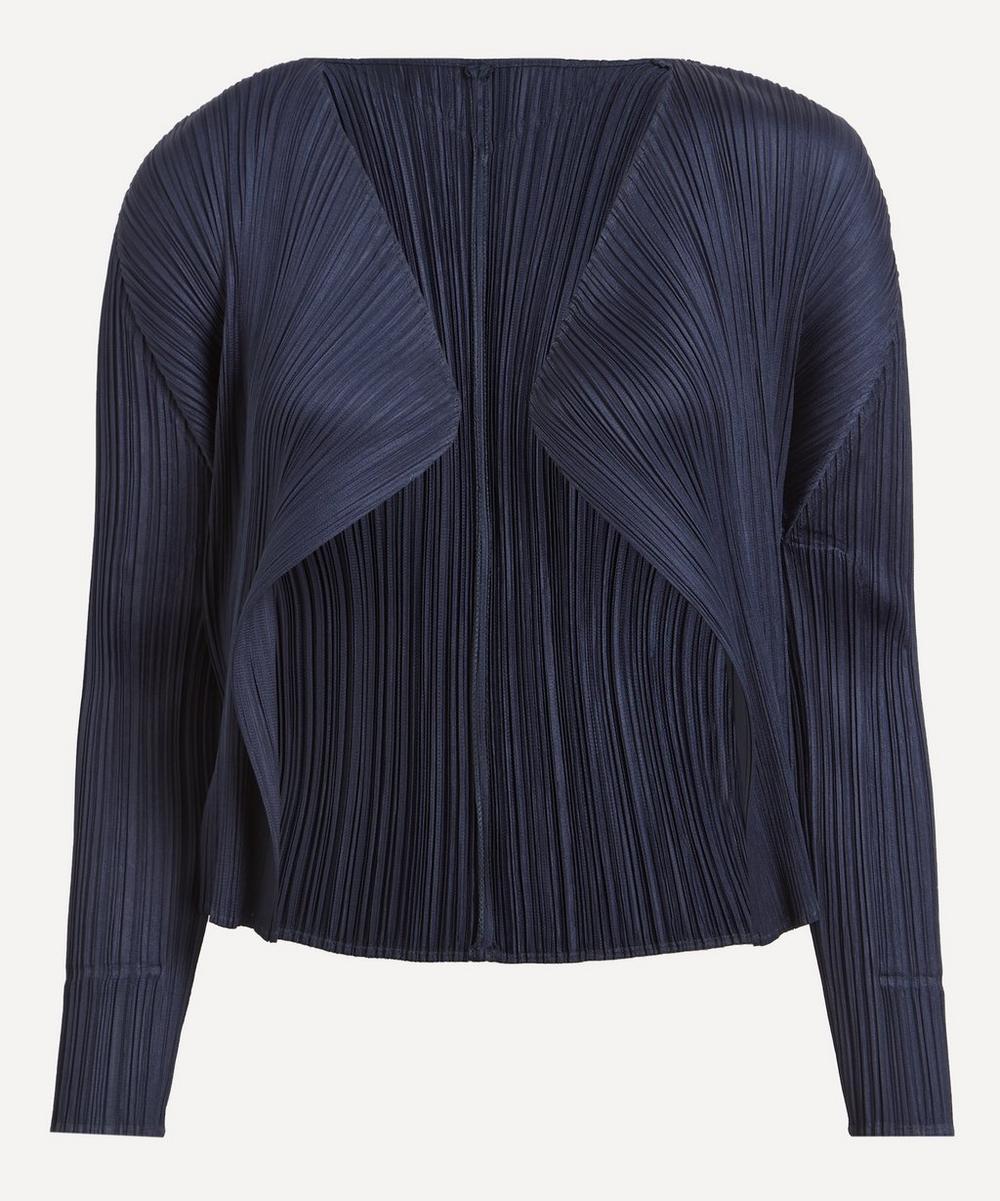 Pleats Please Issey Miyake NEW COLOURFUL BASICS 4 Navy Pleated