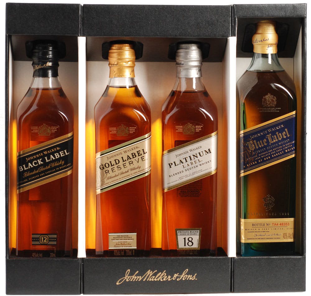 Johnnie Walker The Collection Sampler Gift Set 4 pack 200ml - Vine