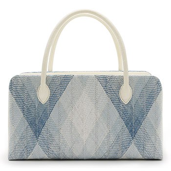 利休バッグ（チェック）『花しおり』【大原商店】(青): 和装小物｜着物