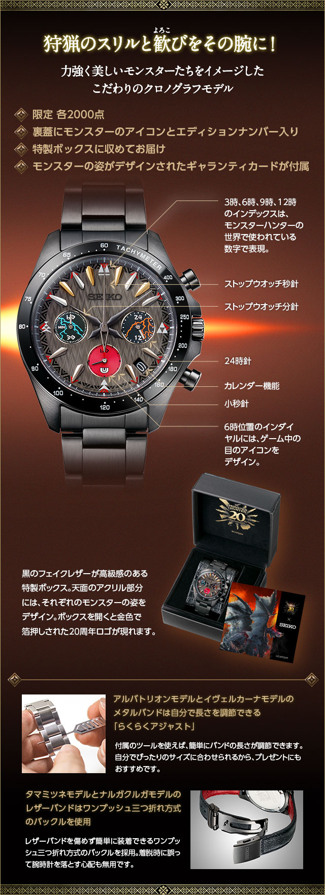 モンスターハンター×セイコー 20周年コラボレーションウオッチ