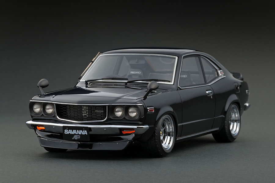IG0702 1/18 Mazda Savanna (S124A) Black ※Hayashi-Wheel | LINE UP