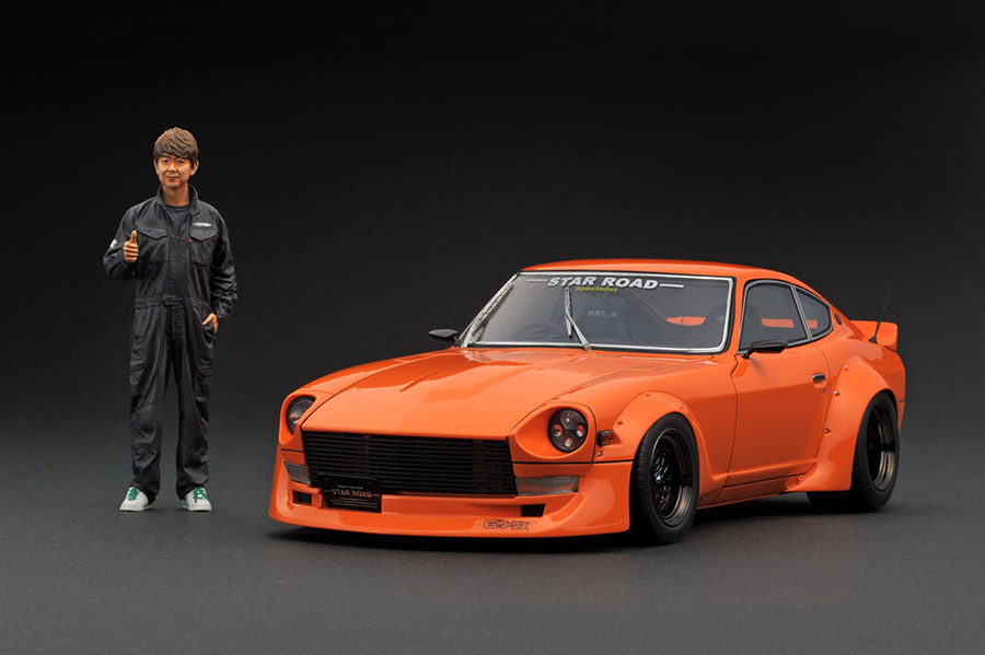 IG1357 1/18 Nissan Fairlady Z (S30) STAR ROAD Orange With Mr