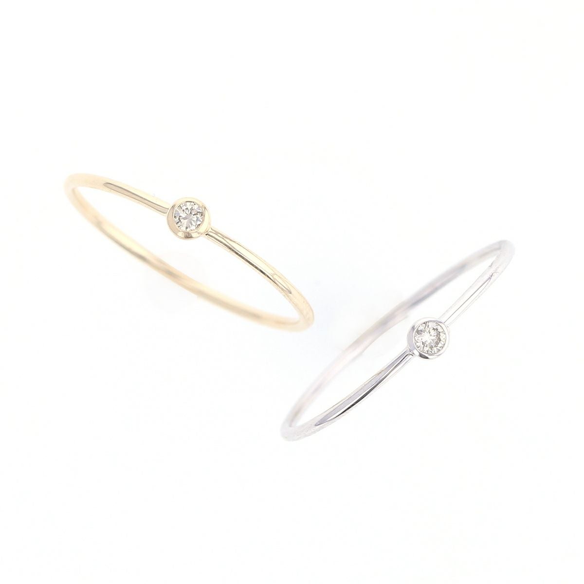 K10 YG/WG ダイヤモンド リング | IKEDAジュエリーオンライン