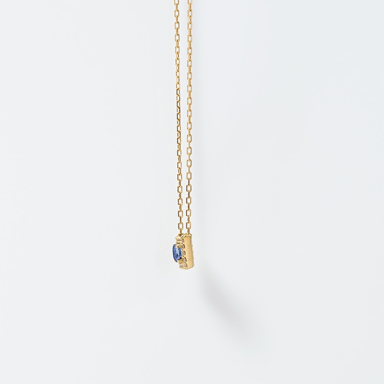 AI007]K18サファイア/ダイヤモンド/ネックレス(ゴールド): Hyacca