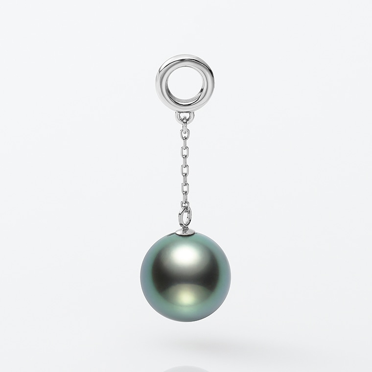 CM006/9B]Pt黒蝶パール/チャーム(プラチナ): Hyacca | IMAYO Official