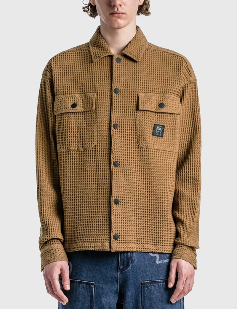 Brain Dead - ワッフル スナップ フロント シャツ | HBX