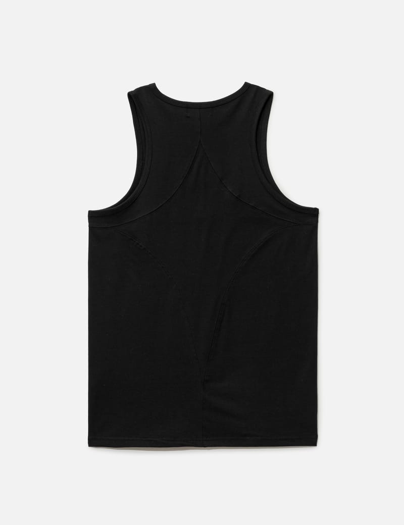 THUG CLUB TC Tank Top - Black stretch-cotton tank with metal chest