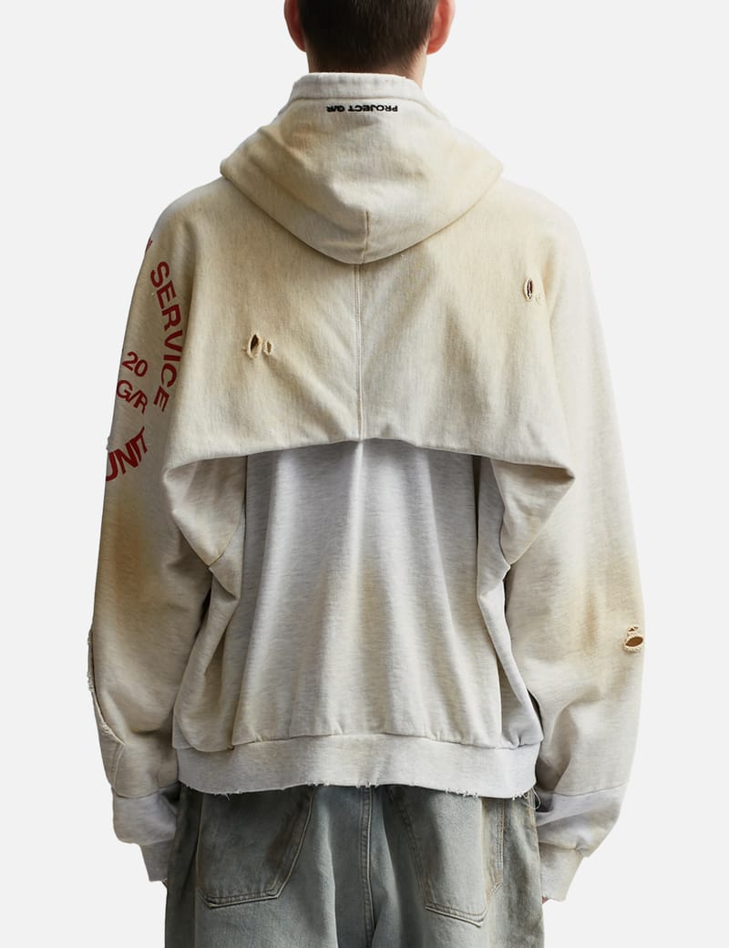 PROJECT G/R - Reconstructed Folded Zip Hoodie | HBX