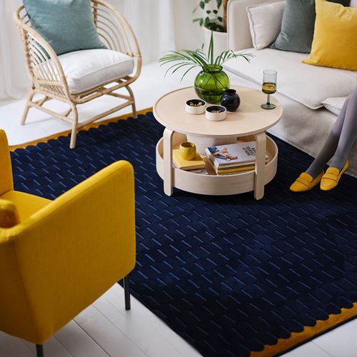 NÖVLING dark blue 170x240 cm large rug - 20532984 | IKEA