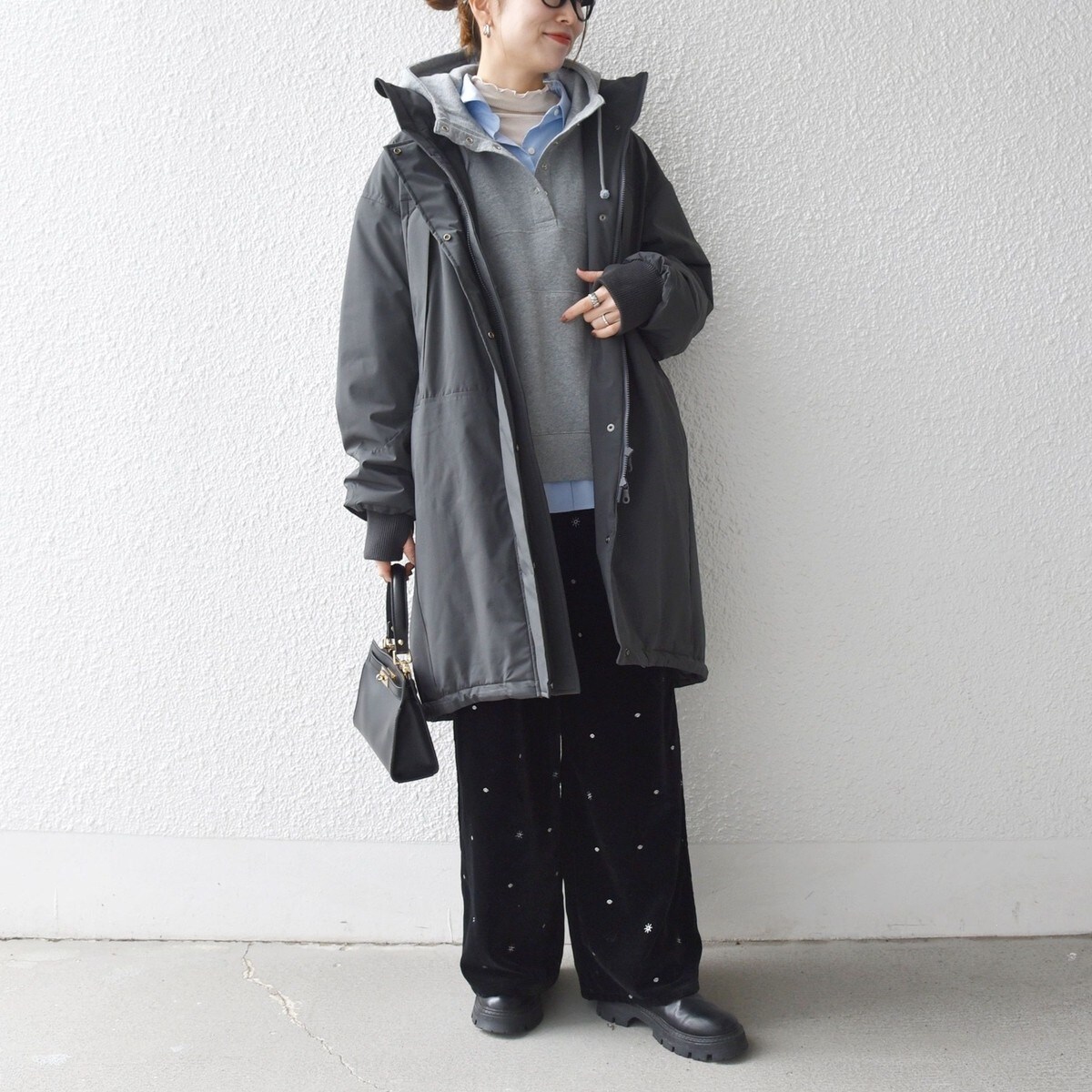 SHIPS any:〈多機能〉中綿 2WAY スタンドカラー モンスター コート