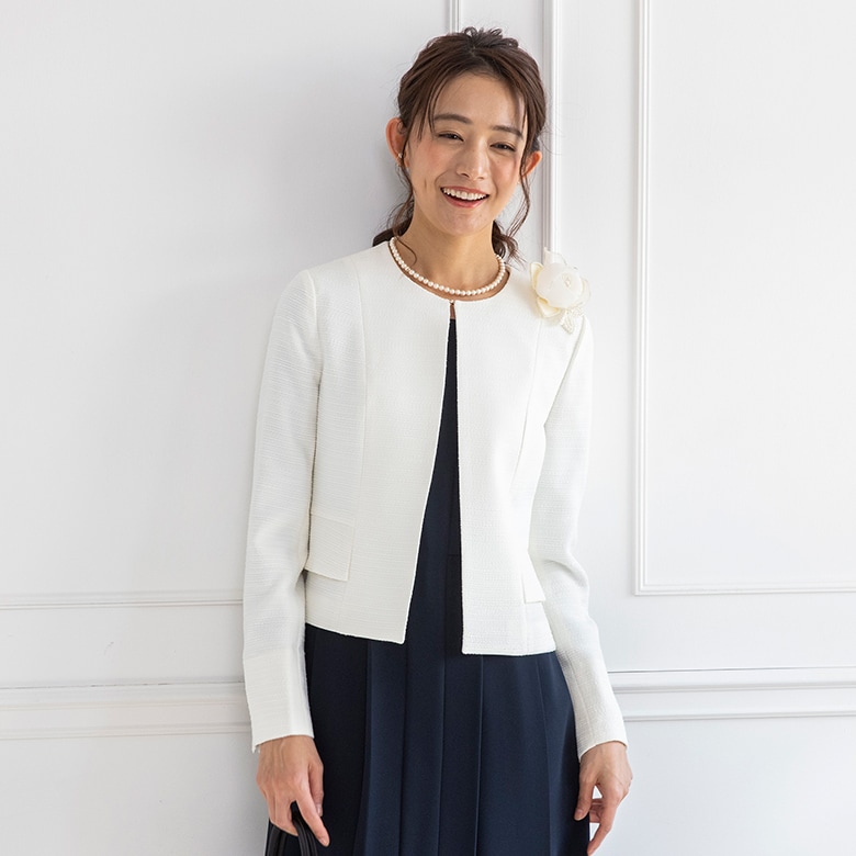 ノーカラーツイードジャケット/七五三/卒業式/入学式/セレモニー/お