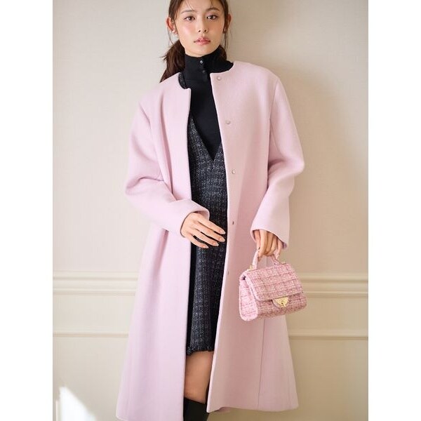 カシミヤ混ノーカラーコート | セルフォード(CELFORD) | マルイウェブ