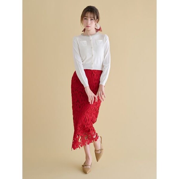 WEB限定サイズ】ハートレースタイトスカート | セルフォード(CELFORD