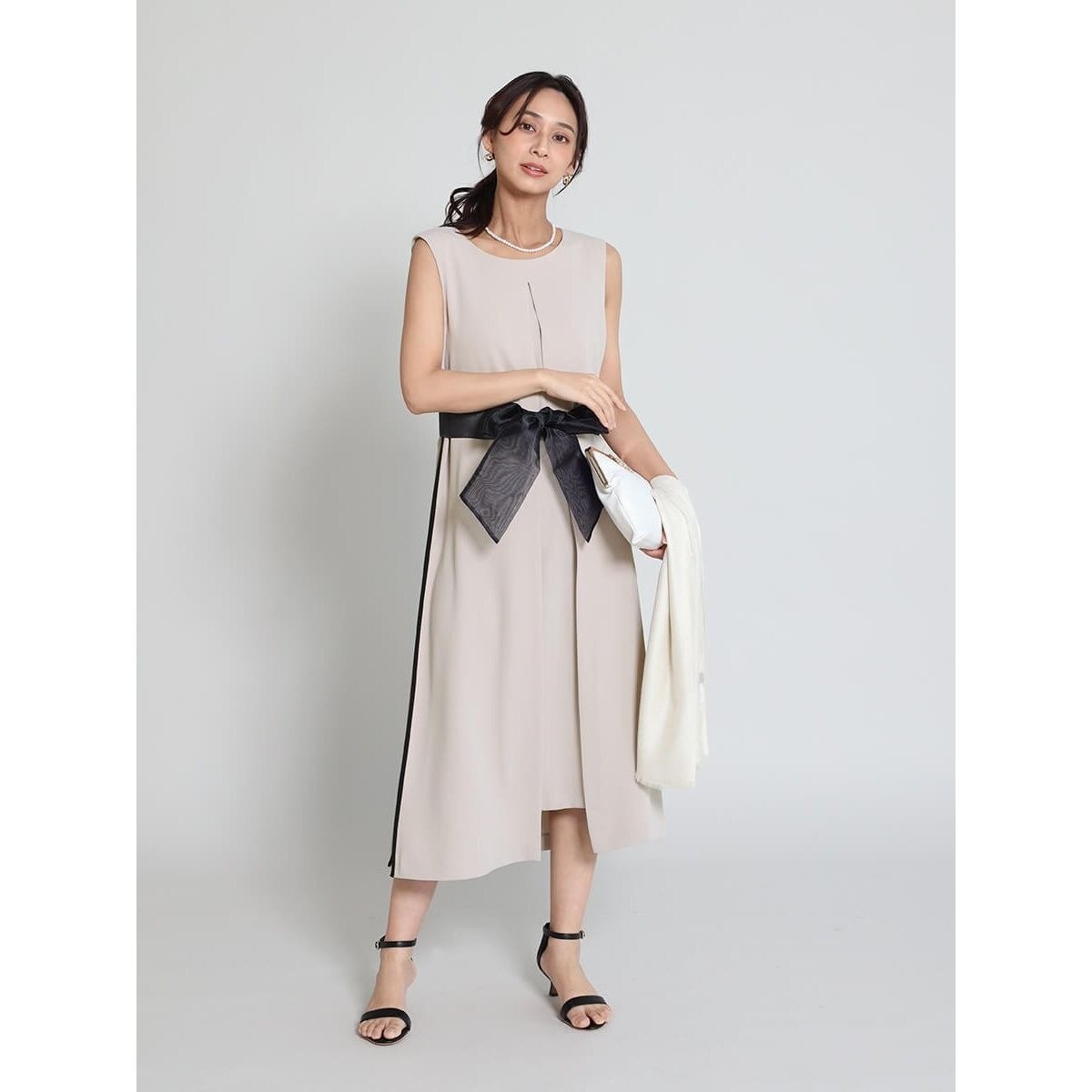 サイドパイピング×ウエストリボンワンピース | フェンネル(FENNEL