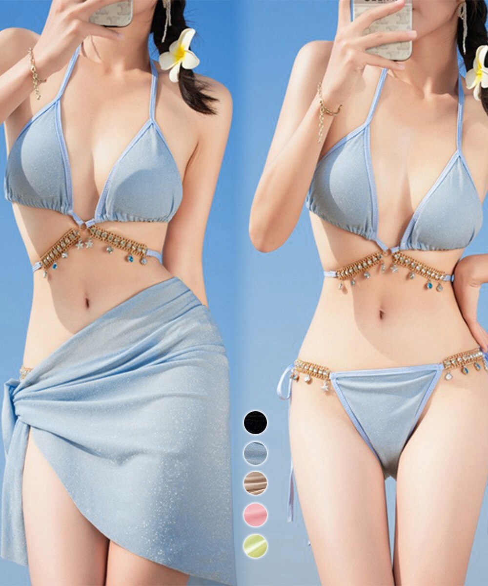 ビキニ セクシー水着3点セットレディース | ミニミニストア