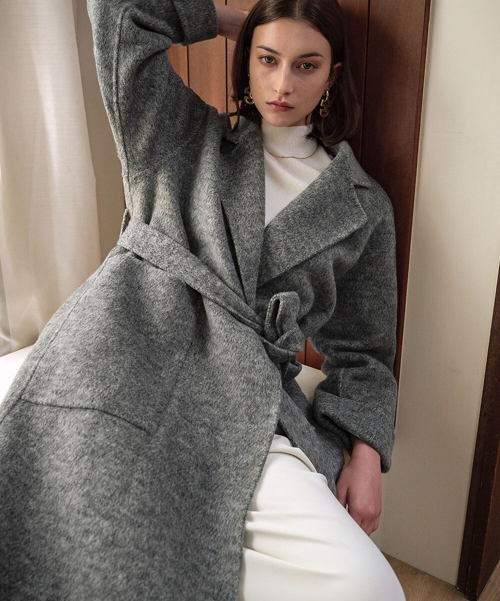 ウール70％】 ロングコート ウールコート ガウンコート 冬 ロング丈