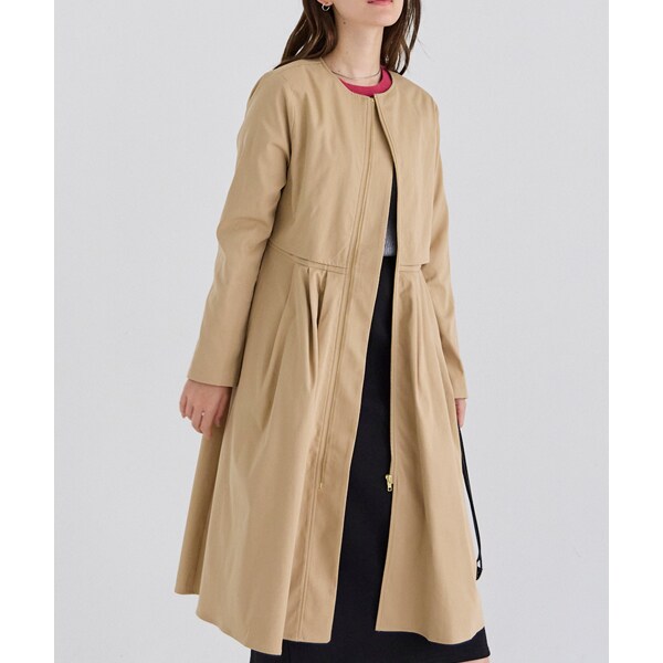 タックプリーツノーカラーコート | ラビアンジェ(LAVEANGE) | マルイ