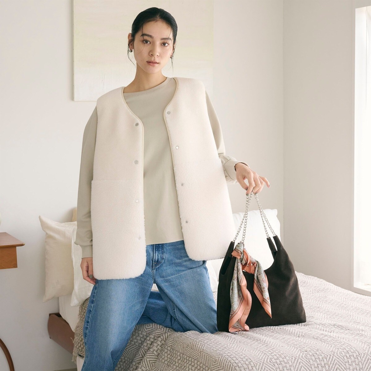 スエードライク チェーン ショルダーバッグ | ビューティー＆ユース