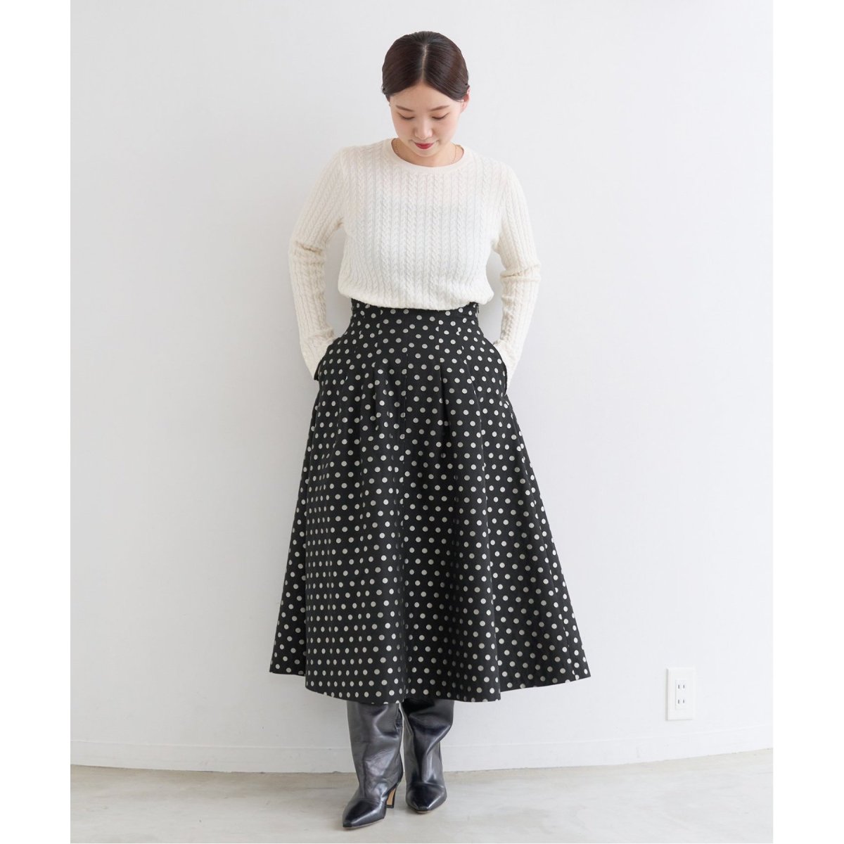 追加》ドットジャガードタックスカート | イエナ(IENA) | マルイウェブ